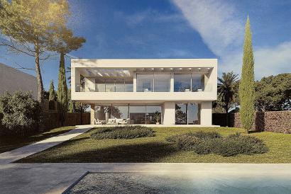 Super luxury villa offering comfort and convenience, with 5 bedrooms, pool and sea views, Sol de Mallorca.