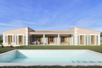 Casa de campo en construcción en Campos, 4 dormitorios, 3 baños, piscina, 16000 m2.