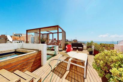 Atico con terraza, piscina y vistas al mar, 5 dormitorios,3 parkings, La Calatrava, Palma.