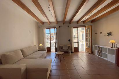 Sonnige und möblierte Wohnung, 1 Schlafzimmer, kleine Terrasse, La Calatrava, Palma.